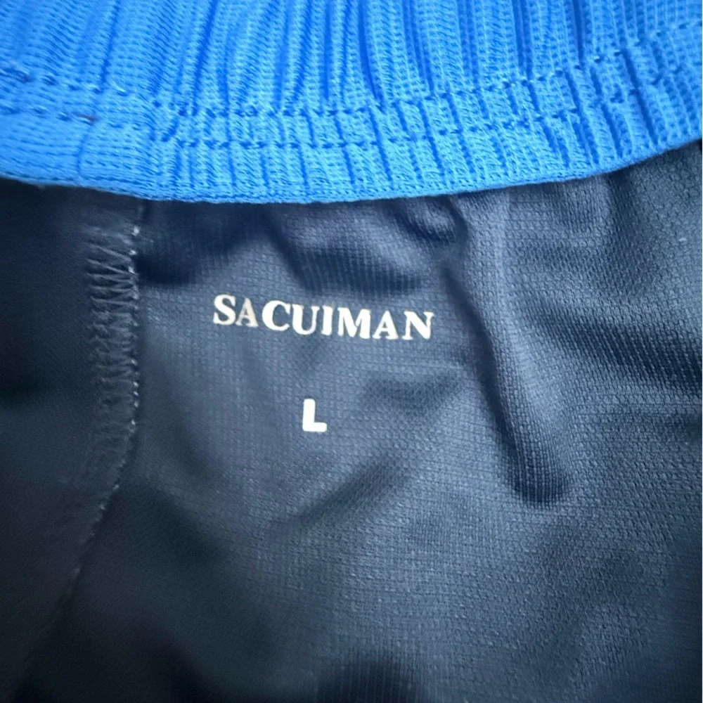 Men's Charcoal Joggers with Blue Accents